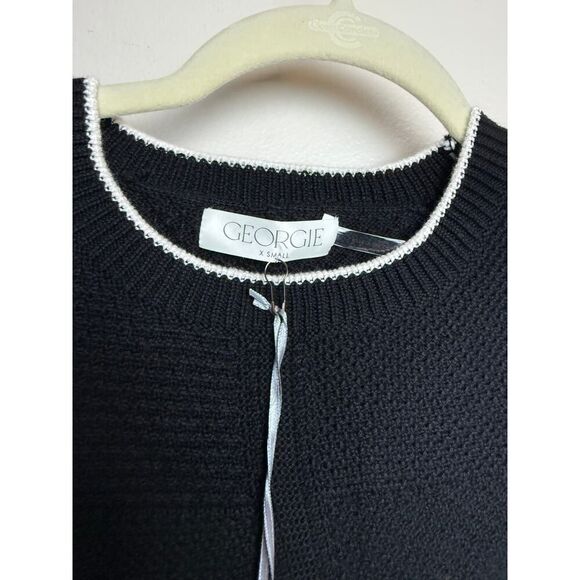 GEORGIE Mixed Stitch Ruffle Pullover Sweater NWT Sz. XS - Picture 5 of 9